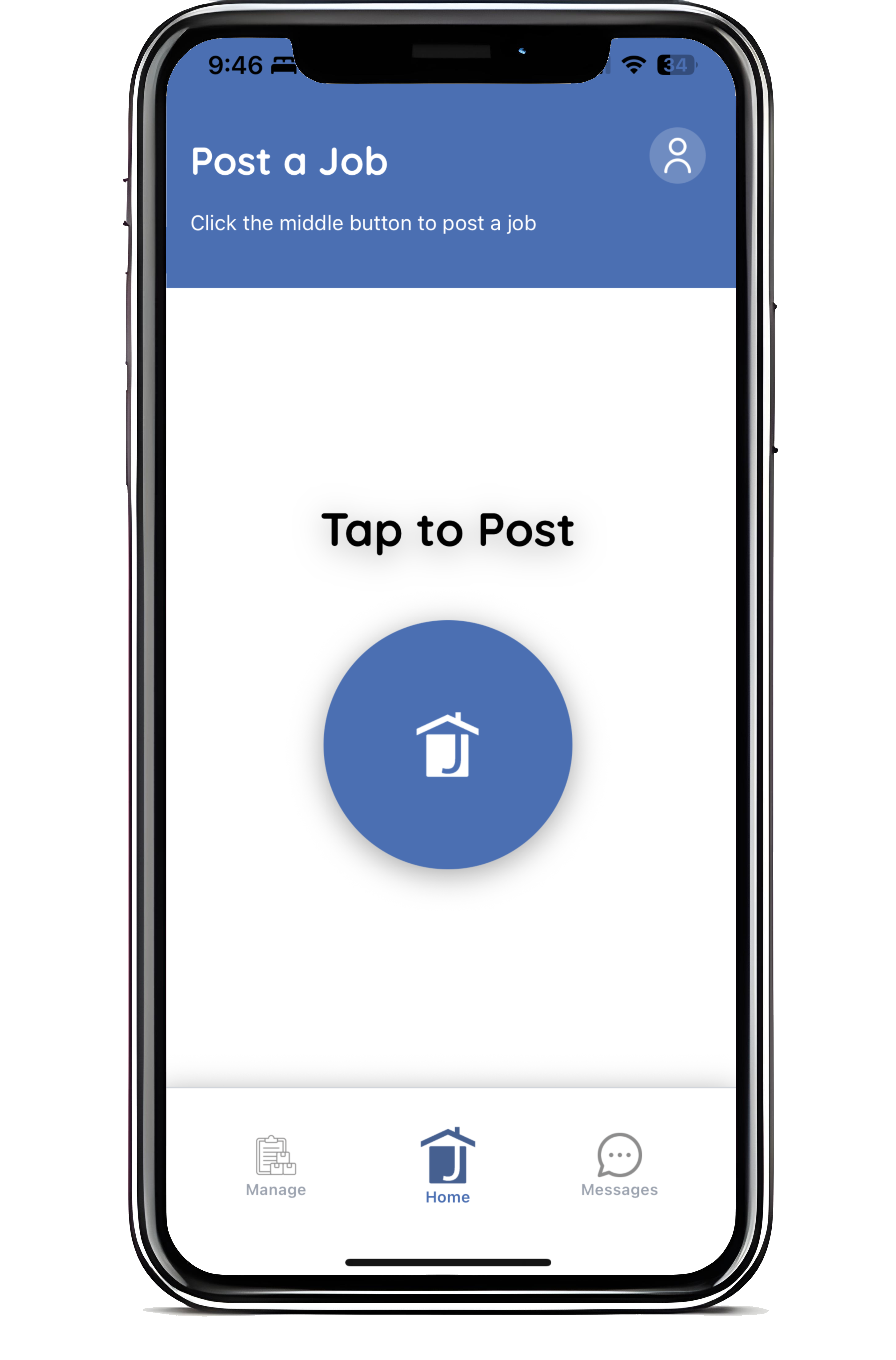 Joe's Odd Jobs app on a phone